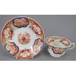 An early nineteenth century porcelain transfer-printed Hilditch & Sons cup and saucer, c.1825. It is