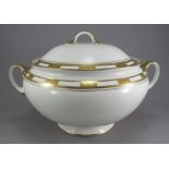 A superb quality Aynsley China Empress two-handled soup tureen with raised gilding. It is believed