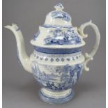 An early nineteenth century blue and white transfer-printed pearlware Adams Palestine series large