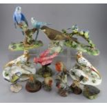 A group of twentieth century porcelain ornithological figures, c. 1940-90. To include examples by