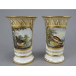 A pair of early nineteenth century Spode vases, c. 1820. Each is well-painted with a titled