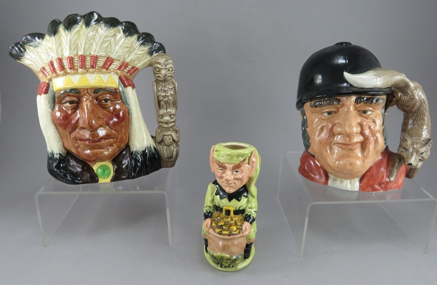 A group of three Royal Doulton Character jugs, to include: Gone Away (D6531), North American