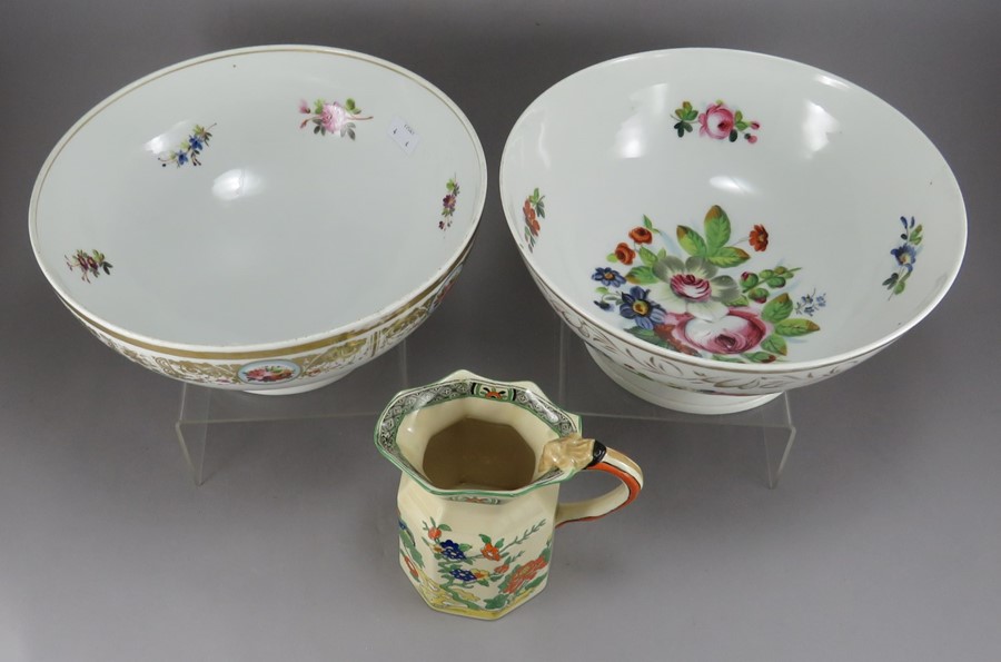 Two nineteenth century bone china circular footed Paris porcelain bowls, c. 1870. Together with a - Image 2 of 3