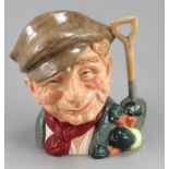 A Royal Doulton Character jug of The Gardener (D 6630). It has a red scarf colourway and only a