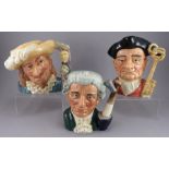 A group of three Royal Doulton Character jugs, to include: Apothecary (D6567 from Williamsburg),