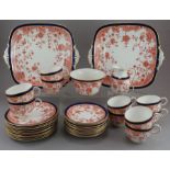 A twentieth century Royal Crown Derby part tea service. To include: ten tea plates, ten cups and