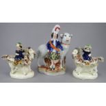 A group of mid-nineteenth century Staffordshire figure groups of Royal children c. 1840-50.