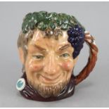 A small Royal Doulton Character jug of Bacchus (D 6505, small prototype colourway). 9.5 cm tall. (1)