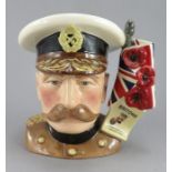 A Royal Doulton Character jug of Lord Kitchener (D7148 # 129 of 1,500). 18.5 cm tall. (1) Condition: