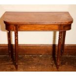 A George III mahogany folding tea table, circa 182