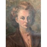 Witold Witoski (Polish, 20th Century), portrait of Jane Furlong, aged 17, 1947, inscribed verso, oil