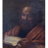 Italian School, 17th Century, portrait of a philosopher, oil on canvas, 51 by 46cm, unframed