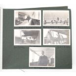 Album of Edwardian and early-20th century photographs, to include several images of passengers and