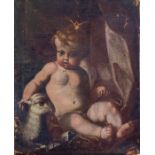 Italian School, 17th Century, the Infant St John the Baptist with a lamb, oil on canvas, 49 by 39cm,