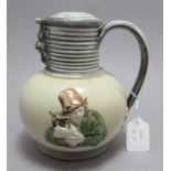 A Denby character lamp in the form of a jug. 18 cm