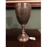 An Edwardian silver sporting goblet, Derby Rowing