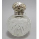 A late nineteenth silver topped scent bottle by Ma