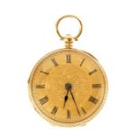 A Victorian 18ct gold key wind Pocket Watch with f