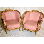 A Louis XV revival a la Français gilt framed three