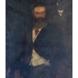 British School, late 19th Century, portrait of a bearded gentleman, three quarter length, in a