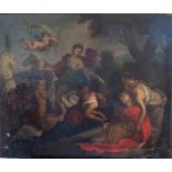After Giovanni Battista Gaulli, Rinaldo and Armida, oil on canvas, 61 by 73cm, unframed