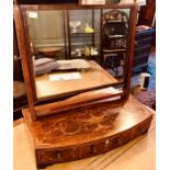 A George III mahogany crossbanded dressing mirror,