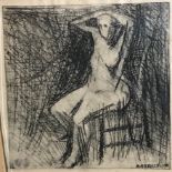 Frank Auerbach (British, 1931), female nudes, a series of five, signed in the plate, monochrome