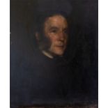 British School, mid 19th Century, portrait of a gentleman, bust length, in a dark coat, 61 by