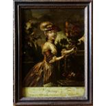 Three reverse painted mezzotints on glass, mixed seasons: Spring, engraved by Corbutt after Pyle,