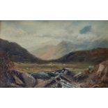 Thomas Morris Ash (British, 1851-1935), a Highland glen, signed l.l., oil on board, 22.5 by 35cm,