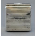An early 20th Century silver table cigarette caske
