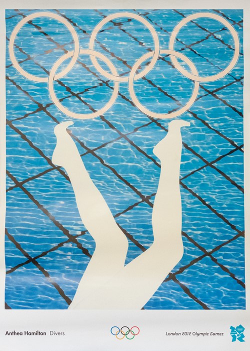 Two London 2012 Olympic Games posters: Anthea Hamilton, Divers, and Chris Ofili, For the Unknown - Image 2 of 2