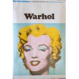 Andy Warhol exhibition poster, Tate Gallery, 1971, Marilyn Monroe 1964 design, 76cm by 51cm,