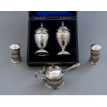 A pair of Edward VII urn shaped pepperrettes, Birm