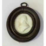 An oval composite cameo portrait miniature of Hitc