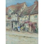 Elizabeth Whitehead (British, fl.1877-1930), the village shop, signed and dated 1907 l.r,