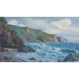 James S. Gosling (British, early 20th Century), a coastal scene, signed and dated 1913 l.l., oil
