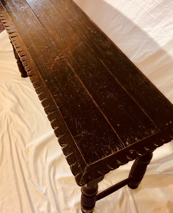 A Jacobean revival oak console table, a 19th centu - Image 3 of 3