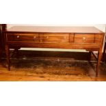 An Edwardian and satinwood inlaid mahogany sideboa