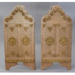 A pair of late 19th or early 20th Century embossed