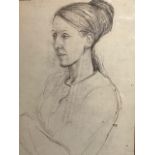 George Jardine (British,1920-2003), portrait of June Furlong, dated 1976 verso, pen, 24 by 17cm,