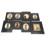 A large collection of 19th Century silhouette port