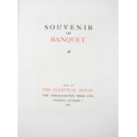 Souvenir of Banquet Held at the Fleetway House, London: Amalgamated Press, 1912, printed at The