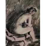 ...... Percival (British, 20th Century), seated female nude, signed and dated 1949 l.l., gouache, 21