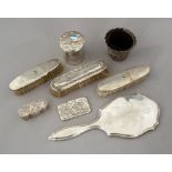 A collection of assorted Victorian silver dressing