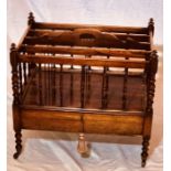 A William IV rosewood Canterbury, circa 1830, in large proportions, in the manner of Gillows & Co,