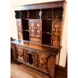 A 17th Century Jacobean revival welsh oak dresser,