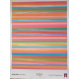 Bridget Riley (b.1931), Rose Rose, London 2012 Olympic Games, colour poster, 83.5cm by 59.5cm,