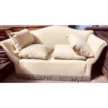 A Victorian revival upholstered two seater sofa, s