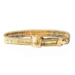 A yellow gold adjustable strap Bracelet, the artic